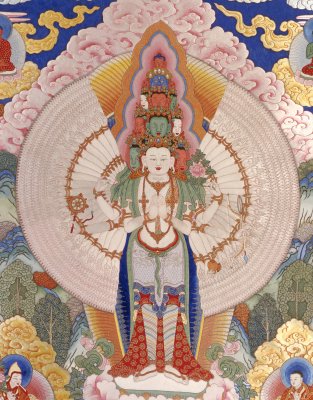 图片[2]-Embroidered Eleven Face Avalokitesvara Thangka-China Archive